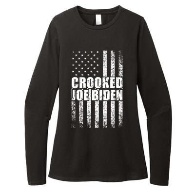 Crooked Joe Biden Trump Quote Called Joe Biden Crooked Womens CVC Long Sleeve Shirt