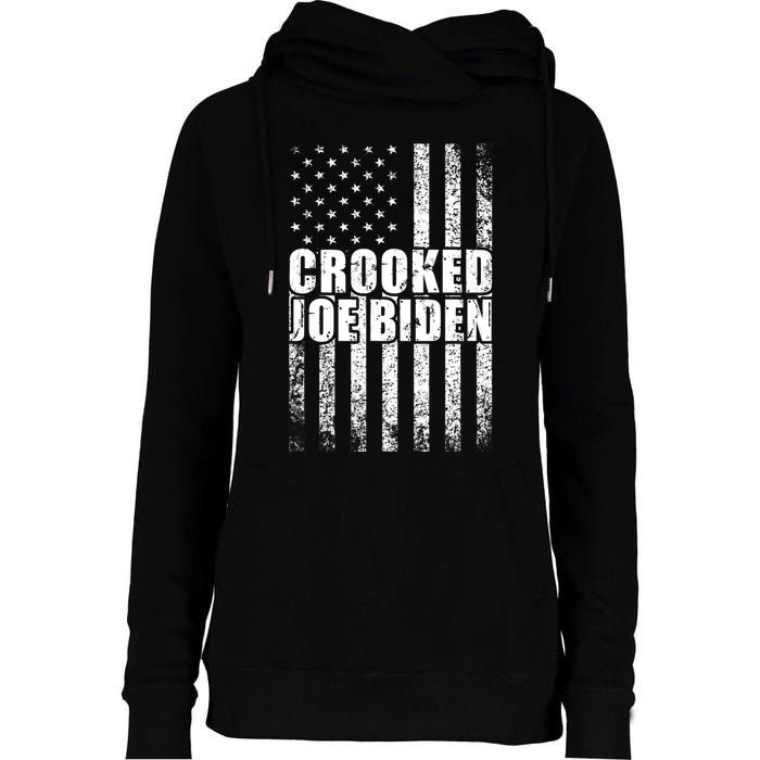 Crooked Joe Biden Trump Quote Called Joe Biden Crooked Womens Funnel Neck Pullover Hood