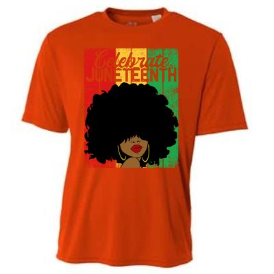 Celebrate Juneteenth Blm Melanin Black History Month Gift Cooling Performance Crew T-Shirt