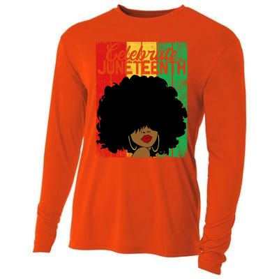 Celebrate Juneteenth Blm Melanin Black History Month Gift Cooling Performance Long Sleeve Crew