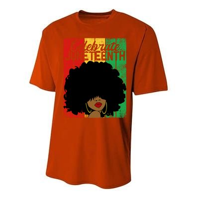 Celebrate Juneteenth Blm Melanin Black History Month Gift Performance Sprint T-Shirt