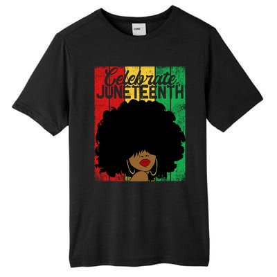 Celebrate Juneteenth Blm Melanin Black History Month Gift Tall Fusion ChromaSoft Performance T-Shirt