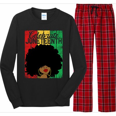 Celebrate Juneteenth Blm Melanin Black History Month Gift Long Sleeve Pajama Set