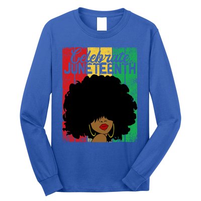 Celebrate Juneteenth Blm Melanin Black History Month Gift Long Sleeve Shirt