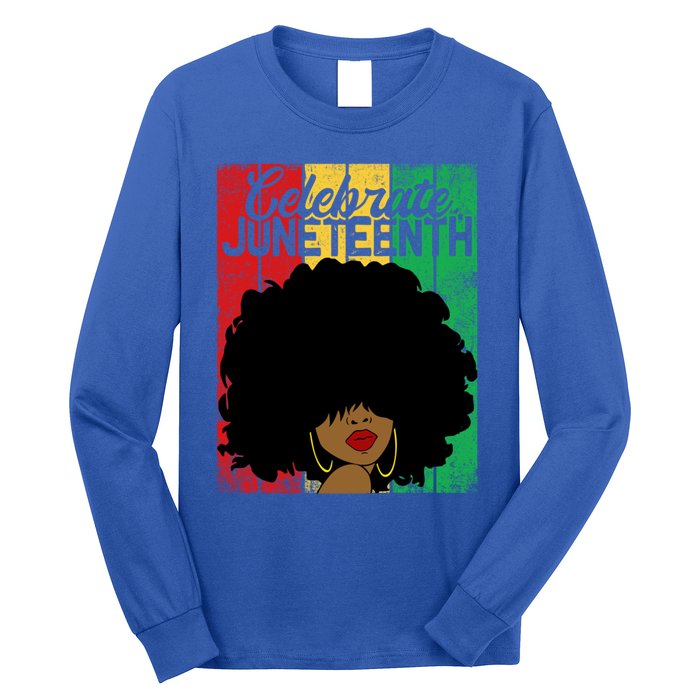 Celebrate Juneteenth Blm Melanin Black History Month Gift Long Sleeve Shirt