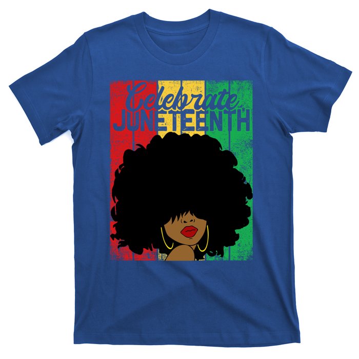 Celebrate Juneteenth Blm Melanin Black History Month Gift T-Shirt