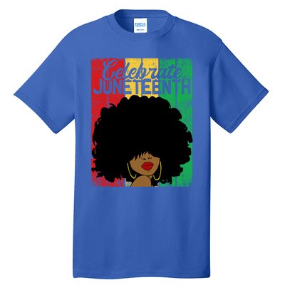 Celebrate Juneteenth Blm Melanin Black History Month Gift Tall T-Shirt