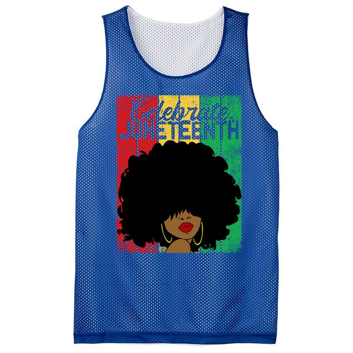 Celebrate Juneteenth Blm Melanin Black History Month Gift Mesh Reversible Basketball Jersey Tank