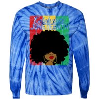 Celebrate Juneteenth Blm Melanin Black History Month Gift Tie-Dye Long Sleeve Shirt