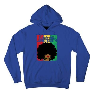 Celebrate Juneteenth Blm Melanin Black History Month Gift Tall Hoodie