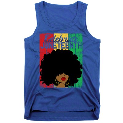 Celebrate Juneteenth Blm Melanin Black History Month Gift Tank Top