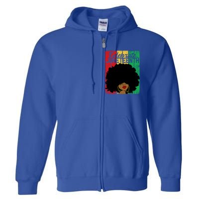 Celebrate Juneteenth Blm Melanin Black History Month Gift Full Zip Hoodie