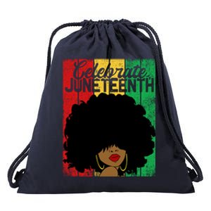 Celebrate Juneteenth Blm Melanin Black History Month Gift Drawstring Bag