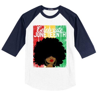 Celebrate Juneteenth Blm Melanin Black History Month Gift Baseball Sleeve Shirt