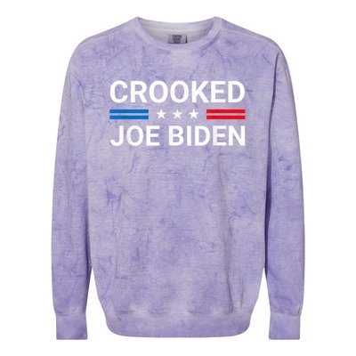 Crooked Joe Biden Trump Quote Called Joe Biden Crooked Colorblast Crewneck Sweatshirt