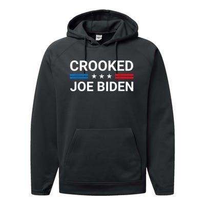 Crooked Joe Biden Trump Quote Called Joe Biden Crooked Performance Fleece Hoodie