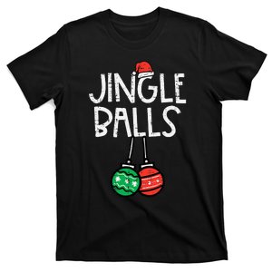 Christmas Jingle Balls Santa Funny Xmas Matching Couple T-Shirt