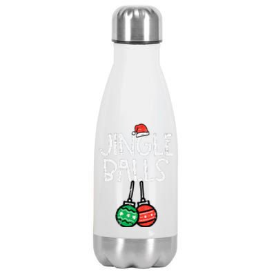 Christmas Jingle Balls Santa Funny Xmas Matching Couple Stainless Steel Insulated Water Bottle