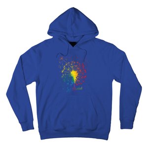 Cute Just Blow Dandelion Tattoo Design Arrows Breathe Rainbow Gift Hoodie