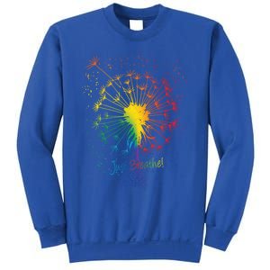 Cute Just Blow Dandelion Tattoo Design Arrows Breathe Rainbow Gift Sweatshirt