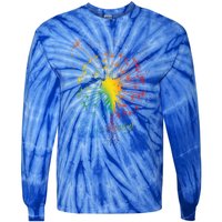 Cute Just Blow Dandelion Tattoo Design Arrows Breathe Rainbow Gift Tie-Dye Long Sleeve Shirt