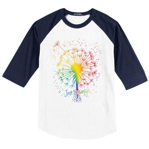 Cute Just Blow Dandelion Tattoo Design Arrows Breathe Rainbow Gift Baseball Sleeve Shirt