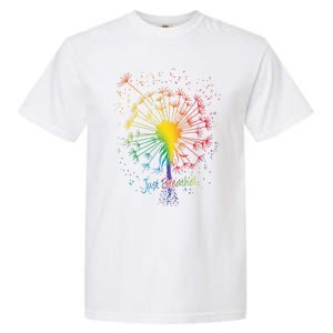 Cute Just Blow Dandelion Tattoo Design Arrows Breathe Rainbow Gift Garment-Dyed Heavyweight T-Shirt