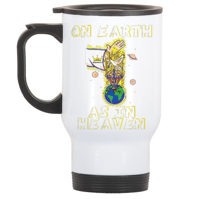 Christian Jesus Bible Verse Lords Prayer Stainless Steel Travel Mug