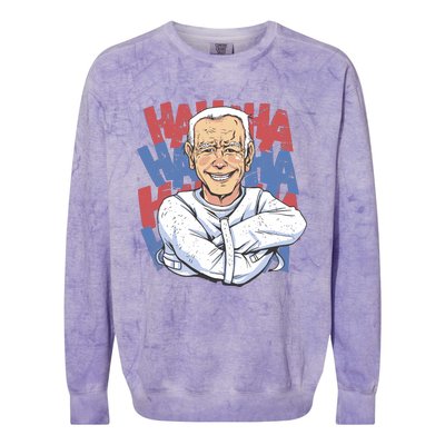 Crazy Joe Biden Colorblast Crewneck Sweatshirt