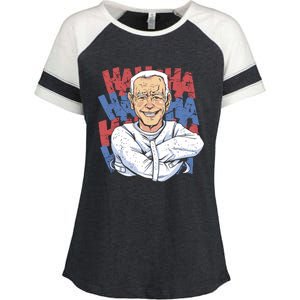 Crazy Joe Biden Enza Ladies Jersey Colorblock Tee