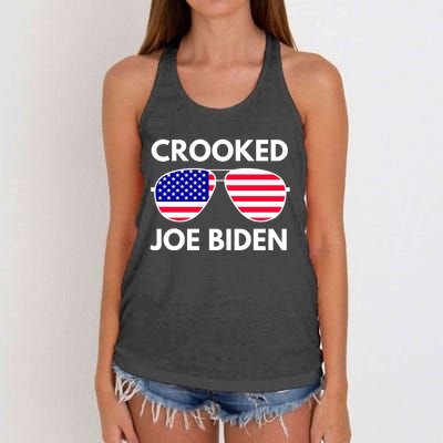 Crooked Joe Biden Trump Quote Called Joe Biden Crooked Women's Knotted Racerback Tank