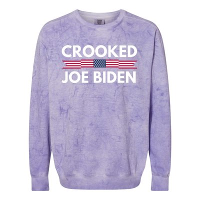 Crooked Joe Biden Trump Quote Called Joe Biden Crooked Colorblast Crewneck Sweatshirt