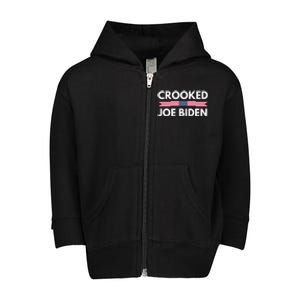 Crooked Joe Biden Trump Quote Called Joe Biden Crooked Toddler Zip Fleece Hoodie