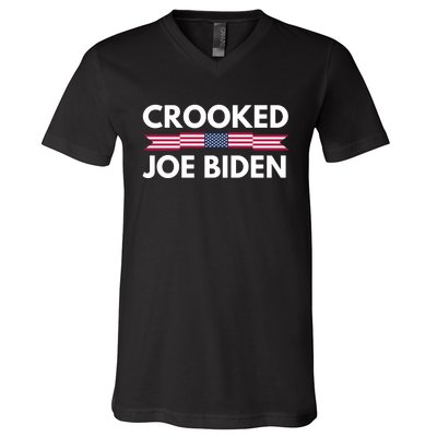 Crooked Joe Biden Trump Quote Called Joe Biden Crooked V-Neck T-Shirt