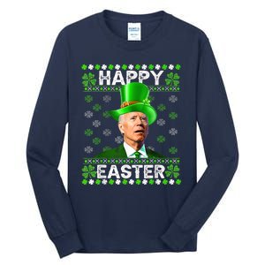 Confused Joe Biden Happy Easter St Patricks Day Tall Long Sleeve T-Shirt