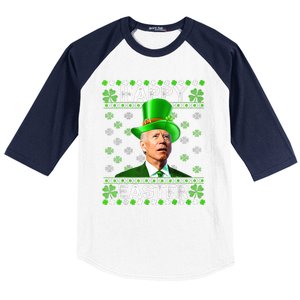 Confused Joe Biden Happy Easter St Patricks Day Baseball Sleeve Shirt