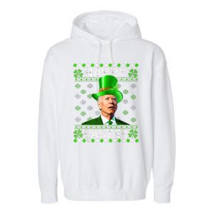 Confused Joe Biden Happy Easter St Patricks Day Garment-Dyed Fleece Hoodie