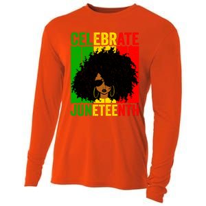 Celebrate Juneteenth Blm African Freedom Independence Cute Gift Cooling Performance Long Sleeve Crew