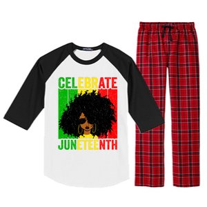 Celebrate Juneteenth Blm African Freedom Independence Cute Gift Raglan Sleeve Pajama Set