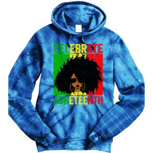 Celebrate Juneteenth Blm African Freedom Independence Cute Gift Tie Dye Hoodie