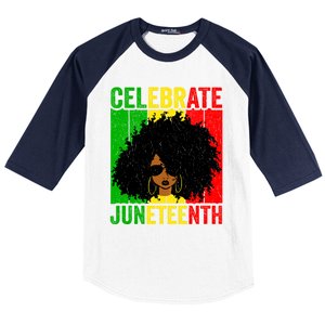 Celebrate Juneteenth Blm African Freedom Independence Cute Gift Baseball Sleeve Shirt