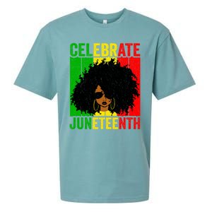 Celebrate Juneteenth Blm African Freedom Independence Cute Gift Sueded Cloud Jersey T-Shirt