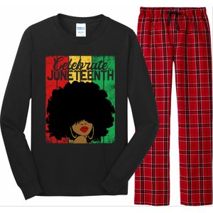 Celebrate Juneteenth Blm Melanin Black History Month Gift Long Sleeve Pajama Set