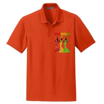 Celebrate Juneteenth Beautiful Black African American Women Attire Dry Zone Grid Polo