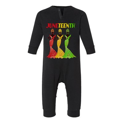 Celebrate Juneteenth Beautiful Black African American Women Attire Infant Fleece One Piece