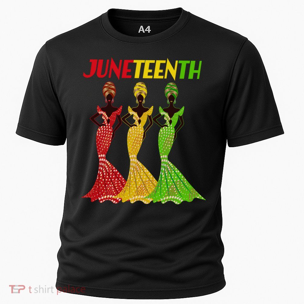 Celebrate Juneteenth Beautiful Black African American Women Attire Performance Shirt