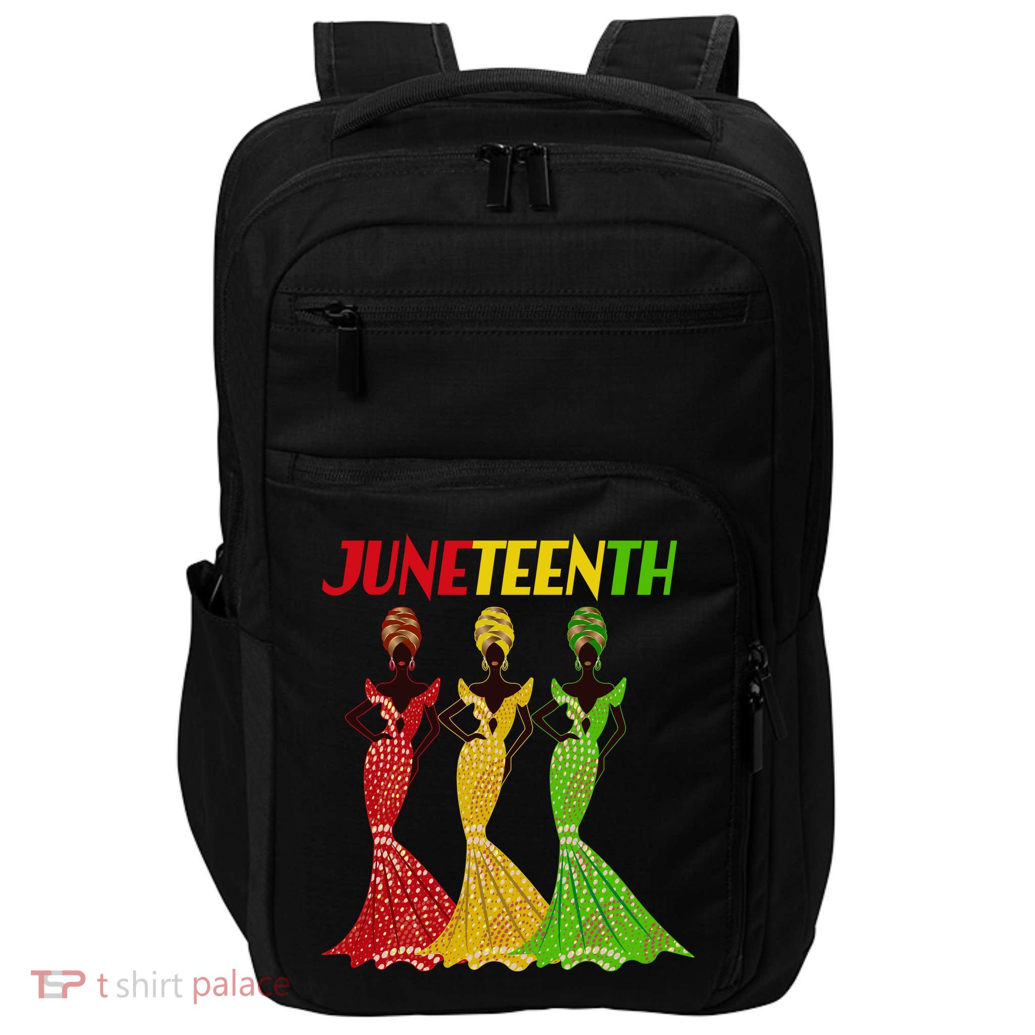 Celebrate Juneteenth Beautiful Black African American Women Attire Impact Tech Backpack