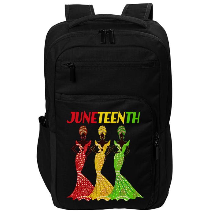 Celebrate Juneteenth Beautiful Black African American Women Attire Impact Tech Backpack