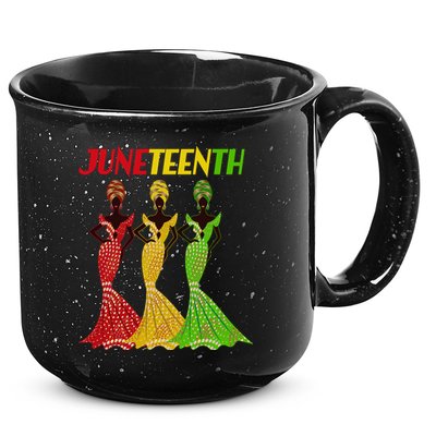 Celebrate Juneteenth Beautiful Black African American Women Attire 15oz Campfire Ceramic Mug
