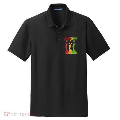 Celebrate Juneteenth Beautiful Black African American Women Attire Dry Zone Grid Polo